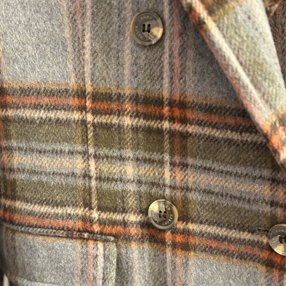 Lauren Ralph Lauren Multicolor Plaid Trench Coat - Picture 3 of 12